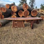 Black Walnut Oval Coffee Table