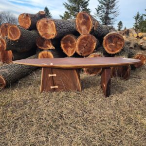 Black Walnut Oval Coffee Table