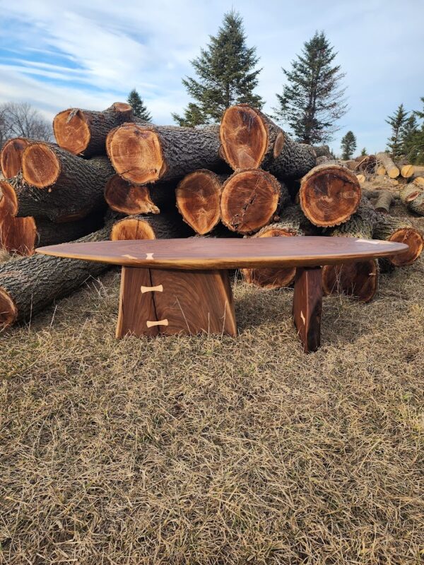 Black Walnut Oval Coffee Table